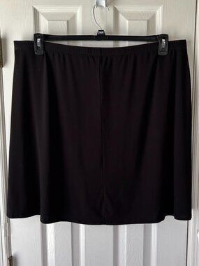 4X NEW Black Swing Sircle Skirt by Stretch is Comfort Plus Size 4X Elastic Waist
